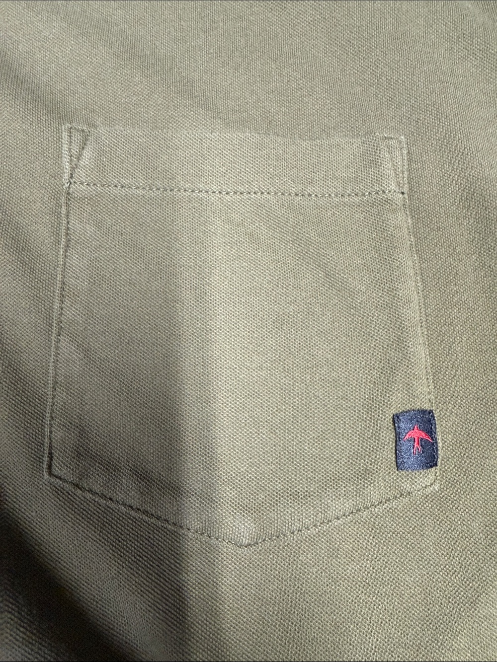 Relwen Men's Olive Green Polo with Chest Pocket by - Picture 4 of 6